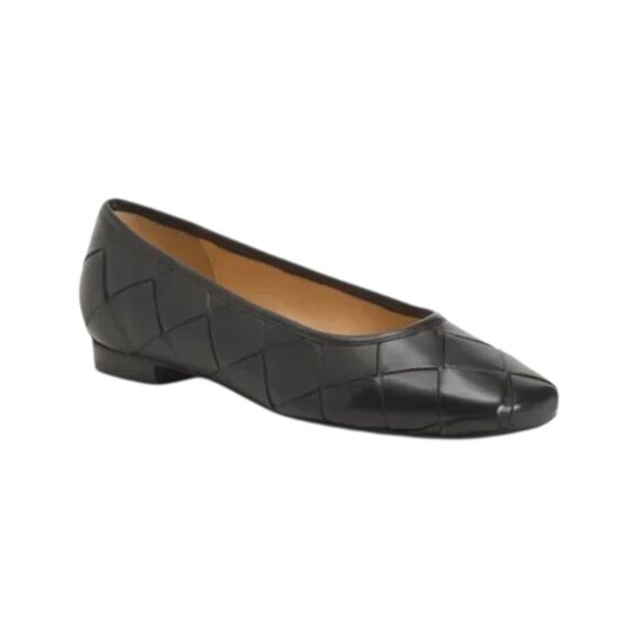 TROTTERS Black Wide Leather Hanny Comfort Flats
